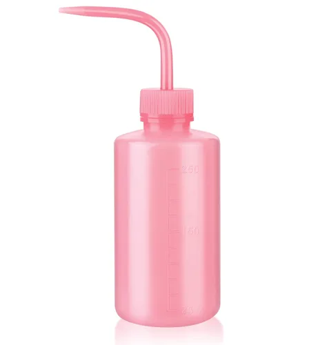 Vista 13 de Valchoose - Botella exprimible de 8.5 fl oz, botella de lavado premium LDPE, azul, 1 paquete Medical Lab Wash Container, No Leaking, Angled Spout