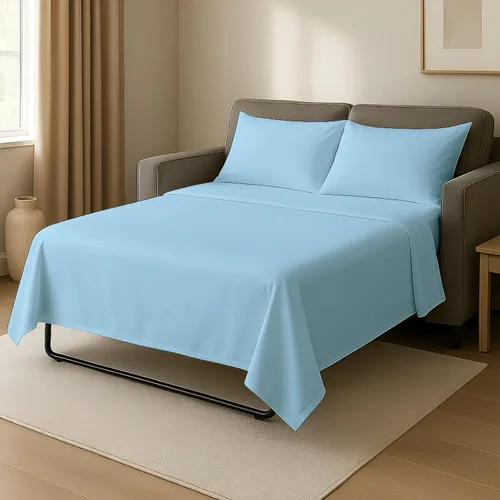 Vista 9 de Cottingon Sábanas individuales de 4 piezas para sofá cama individual, sábanas de sofá 100% microfibra cepillada, se adapta fácilmente a colchones