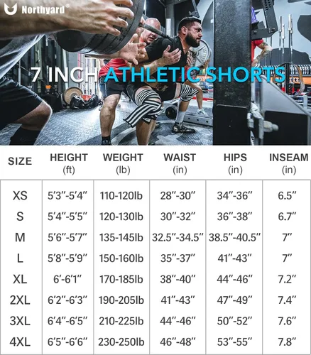 Vista 6 de NORTHYARD Pantalones cortos deportivos ligeros de secado rápido y de 7pulgadas para hombre, para senderismo, deportes, gimnasio, correr