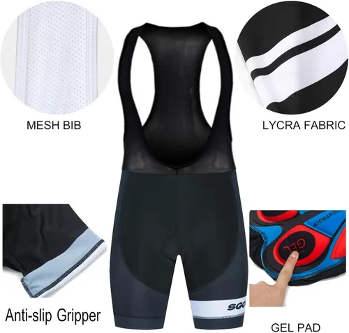 Vista 2 de Pantalones cortos de ciclismo con corte láser para hombre, mallas acolchadas 5D para ciclismo, Italia, banda eléctrica, pantalones de bicicleta