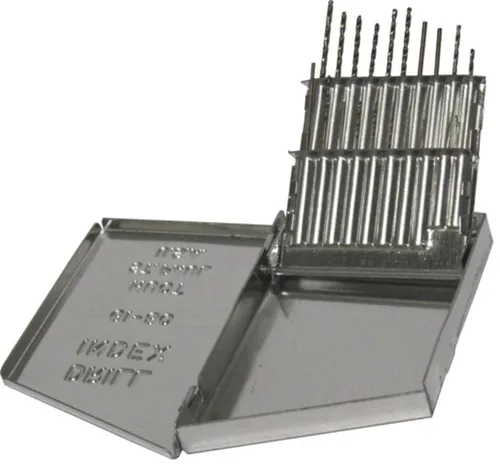 Vista 19 de Drill America Juego de 8 brocas de mango reducido de cobalto m42 en caja de metal (9/16" - 1" x 16ths), serie D/ACO