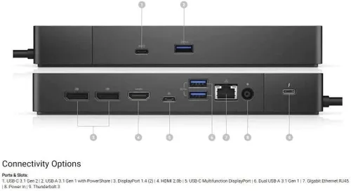 Vista 5 de Dell Thunderbolt Dock- WD19TBS Suministro de energía de 130 W