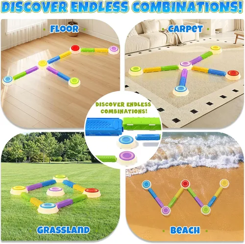 Vista 7 de Wee Wonders Piedras iluminadas y haz de equilibrio para niños, juguetes