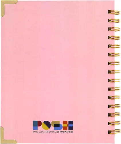 Vista 5 de Agenda mensual/semanal 2024, elegante diseño de flores moradas, enero a diciembre de 2024, 8.5 x 6.4 pulgadas, encuadernación en espiral doble