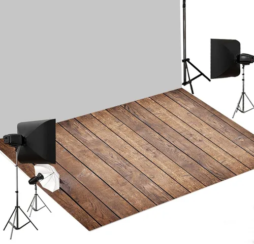 Vista 10 de Kate Tapetes de Suelo para Fotografía de Madera Marrón Tapete de Fotografía de Recién Nacidos Fondos Fotográficos Tapete de Suelo de Goma Telón
