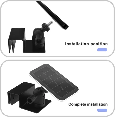 Vista 4 de Soporte de canal para panel solar, aleación de aluminio, ABS, resistente a la intemperie, montaje de fuente de alimentación, versiones de panel