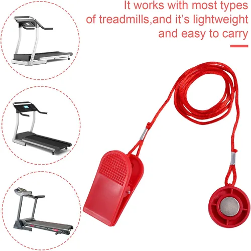 Vista 4 de lasuroa 2pcs Treadmill Magnet Safety Keys, 2 Styles Treadmill Magnetic Key Replacement Round Universal Running Machine Emergency Stop Safety Switch