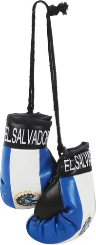 Vista 8 de SandT Collection Guantes de boxeo pequeños con bandera del país - Guantes de boxeo para colgar