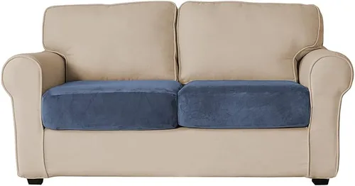 Vista 25 de Funda de cojín de terciopelo elástico para sofá, funda de cojín de felpa negra, súper suave, acogedora, lavable, protector de asiento de silla