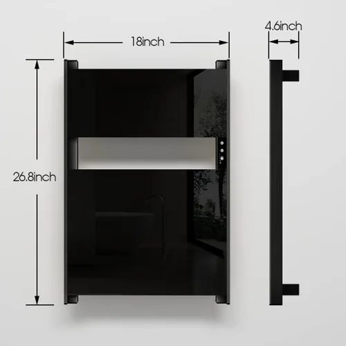 Vista 7 de Toallero térmico para baño, calentador de toallas con temporizador montado en la pared, calentador de toallas eléctrico, calentador de toallas