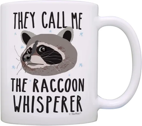 Vista 12 de ThisWear They Call Me The Raccoon Whisperer - Taza de café de 15 onzas, 1 15oz - Blanco