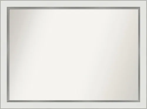 Vista 114 de Amanti Art Espejo personalizado, espejo de baño estrecho Alexandria White Wash, espejo de pared o espejo de tocador de baño sobre el fregadero
