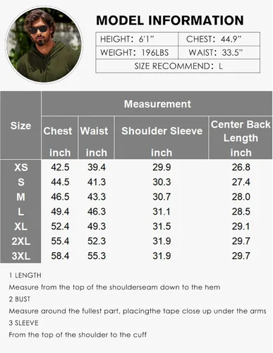Vista 7 de COOFANDY Sudadera con capucha de entrenamiento para hombre, ligera, atlética, moderna, con bolsillo
