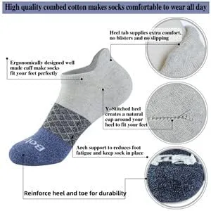 Vista 2 de Calcetines tobilleros casuales para mujer, calcetines atléticos de corte bajo, 6 pares
