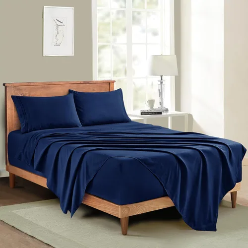 Vista 101 de Manyshofu Juego de sábanas de tamaño individual con bolsillos extra profundos, sábanas y fundas de almohada de 1800 hilos de lujo para hotel, juego