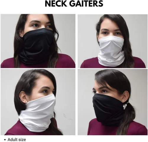 Vista 3 de Vive La Fete Polainas de cuello suaves y clásicas para hombres y mujeres, tejido elástico en cuatro direcciones, transpirable, calentador de cuello