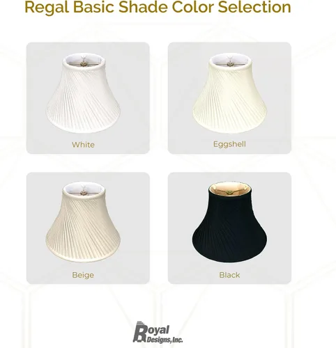 Vista 5 de Royal Designs - Pantalla básica para lámpara, diseño de pliegues retorcidos, 6 x 12 x 9 pulgadas, negro/oro, BS-717-12BLKGL