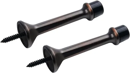 Vista 10 de Triumph Hardware Tope de puerta de bronce antiguo rígido resistente de 3 pulgadas con punta de goma suave, tope de puerta sólido de metal