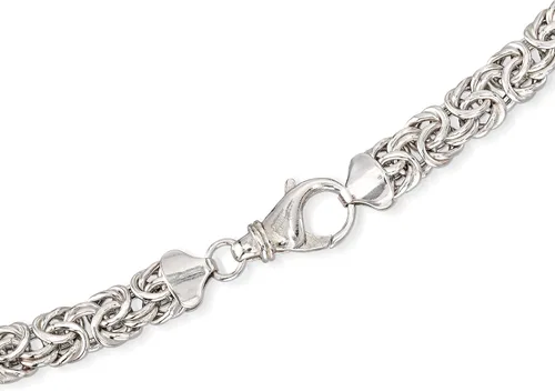Vista 3 de Ross-Simons Sterling Silver Graduated Byzantine Necklace
