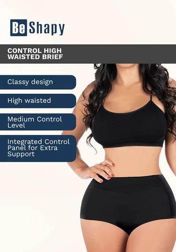 Vista 4 de BE SHAPY 7345 x3 Pack Fajas Colombianas Reductoras y Moldeadoras Women Tummy Control Panties Shapewear Underwear for Women