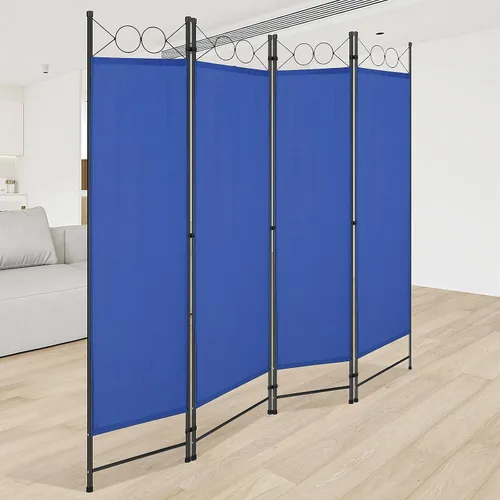 Vista 11 de Divisor de habitación, 4 paneles, pantalla de privacidad plegable portátil de 6 pies, divisor de pared independiente con marco de acero y panel