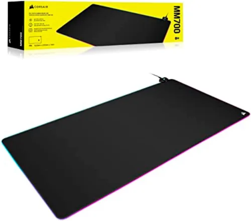 Vista 8 de Corsair MM700 RGB Extended 3XL Alfombrilla de ratón de tela para juegos/Alfombrilla de escritorio - Superficie de tela masiva de 1,220mm x 610mm