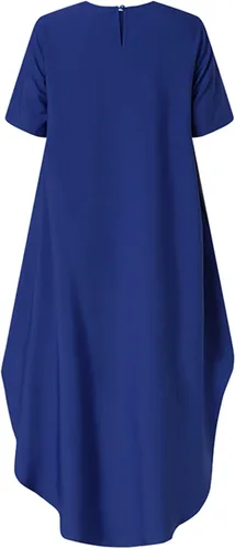 Vista 4 de ZANZEA Women's Irregular Hem High Low Asymmetrical Tunic Top Short Sleeve Casual Ruffle Blouse Shirts Tops