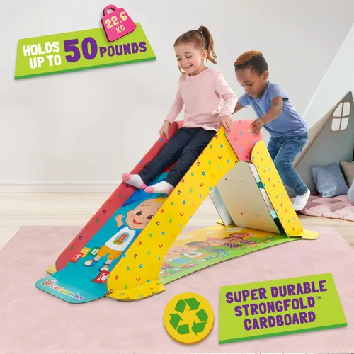 Vista 4 de Pop2Play Cocomelon - Zona de juegos de interior para niños pequeños, con tecnología StrongFold de cartón para niños pequeños, multicolor