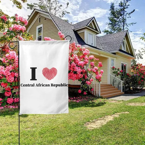 Vista 5 de I Love Central African Republic Garden Flag 28"x40" Inch Double Sided Garden Flags Home Lawn Outdoor Decor Flags Party Banner Welcome Flag