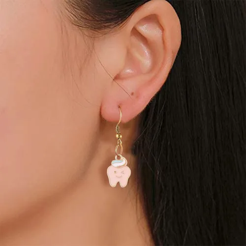 Vista 7 de LiQunSweet 80 unidades de 4 estilos de dientes saludables para cepillo de dientes, dientes esmaltados, mini dijes para hacer joyas, accesorios