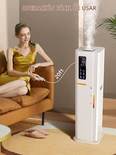 Vista 9 de Humidificadores de 2.64 galones para habitación grande, niebla cálida y fría de hasta 500 pies cuadrados, difusor de luz ambiental de llenado