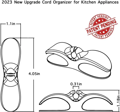 Vista 6 de Organizador de cables para electrodomésticos de cocina - Negro
