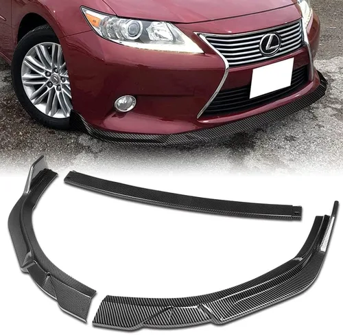Vista 6 de EPARTS - Juego de 3 piezas de alerón para parachoques delantero, divisor de barbilla, kit de protección compatible con modelos Lexus ES350 / ES300h