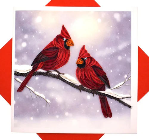 Vista 7 de Bluebirds, tarjeta de felicitación 3D, exclusiva dedicada a mano, tarjeta de felicitación de diseño para cumpleaños, día de San Valentín, día