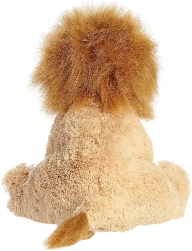 Vista 4 de Aurora® Peluche de león de peluche – Comodidad acogedora – Acurruces sin fin – Marrón 14 pulgadas