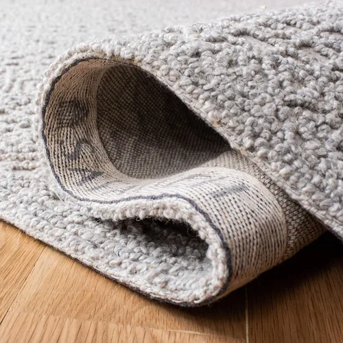 Vista 4 de SAFAVIEH Trace Collection - Alfombra decorativa de 2 pies 6 pulgadas x 4 pies, gris y gris, lana hecha a mano, ideal para zonas de alto tráfico