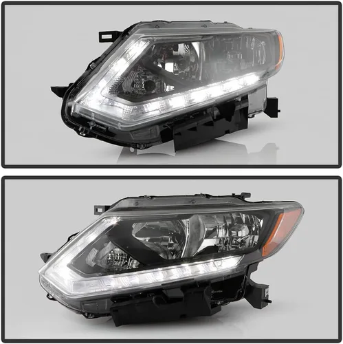 Vista 5 de ACANII - Faros delanteros estilo de fábrica para Nissan Rogue 2014 2015 2016 con DRL LED y proyector, ensamblaje de faros