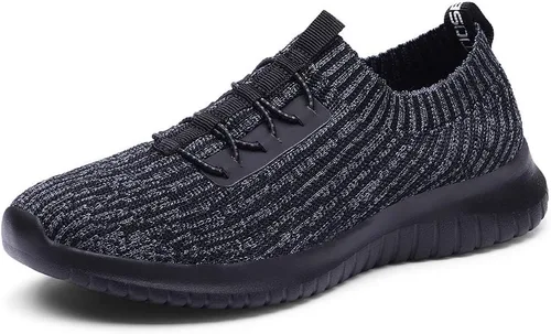 Vista 7 de TIOSEBON - Zapatos de caminar sin cordones para mujer, ligeros, casuales, para correr A/Todo Blanco
