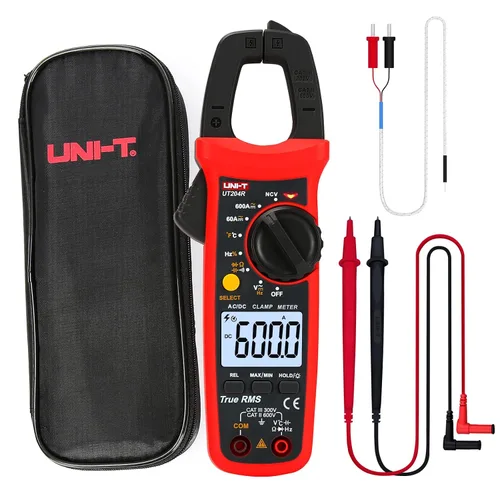 Vista 11 de UNI-T Abrazadera digital UT201+, corriente CA True RMS HVAC Volt Amp Ohm medidor abrazadera en multímetro, rango automático 4,000 cuentas NCV AC DC