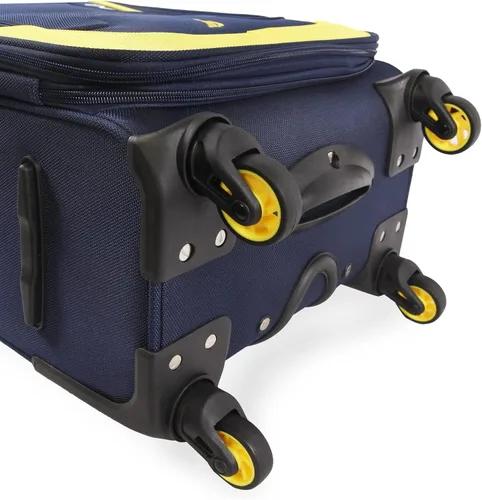 Vista 11 de Nautica Pathfinder - Juego de equipaje suave de 2 piezas equipaje de mano lona Azul MarinoAmarillo Pathfinder - Juego de equipaje de 2 piezas