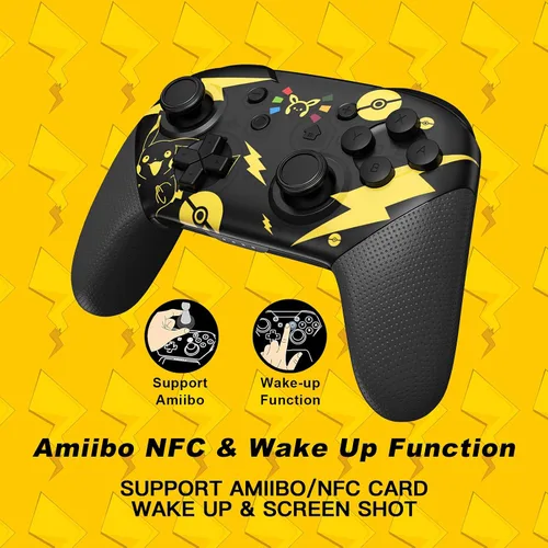 Vista 3 de Dritrip Switch Controller, Wireless Pro Controller Compatible with SwitchSwitch LiteSwitch OLED, Switch Remote Gamepad with Joystick, Double