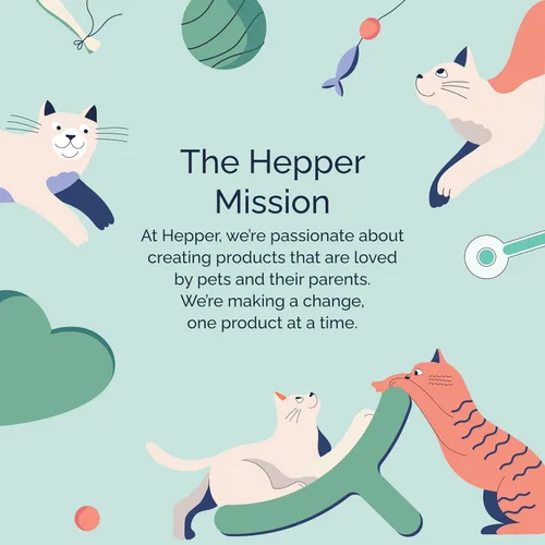 Vista 6 de Hepper Hi-Lo Cartón de Repuesto – Recambios de cartón corrugado para gatos incluye 3 almohadillas rascadoras para gatos de interior con diseño curvo