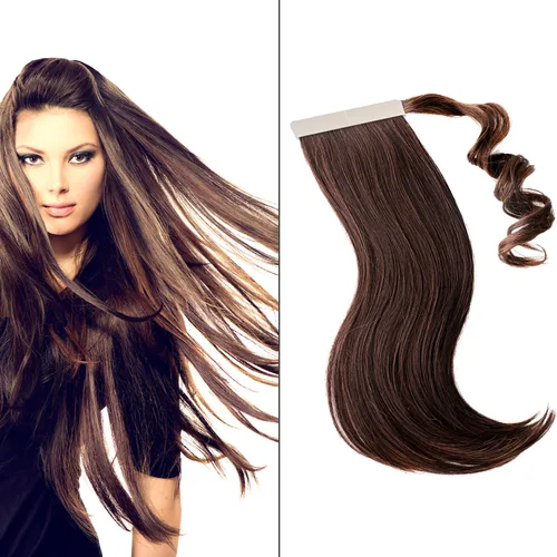 Vista 2 de Blulu 360 extensiones de cabello con cinta adhesiva de doble cara