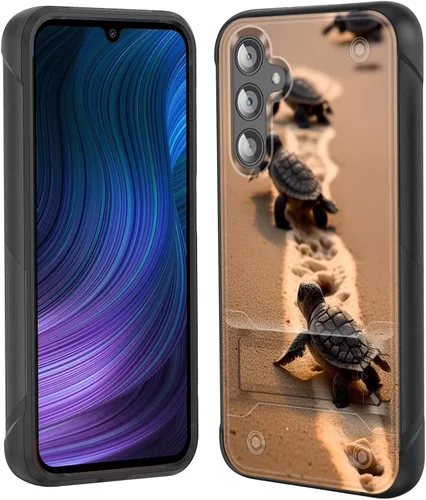 Vista 36 de Funda para Galaxy S24 Plus con soporte, doble capa híbrida de policarbonato duro y silicona suave, resistente a prueba de golpes, funda protectora