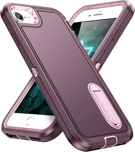 Vista 12 de IDweel Funda para iPhone SE 2020, para iPhone 2022, para iPhone 8/7/6S/6 con soporte, ajuste delgado, protección resistente, a prueba de golpes