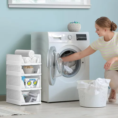 Vista 2 de Sorbus Organizador de estantes – Organizador de estante de armario para ropa, armario, baño, cocina, garaje – Cestas organizadoras de estantes
