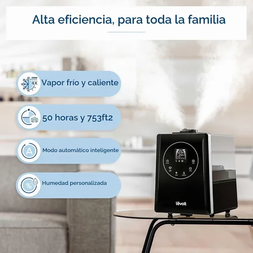 Vista 2 de Levoit LV600HH 6L Warm&Cool Mist Humidifier for Bedroom Large Room Home Negro