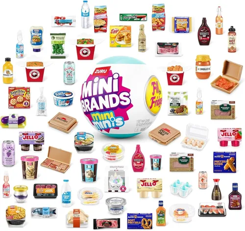 Vista 6 de ZURU Mini Brands - Nevera con 2 bolas, llena el juego de nevera