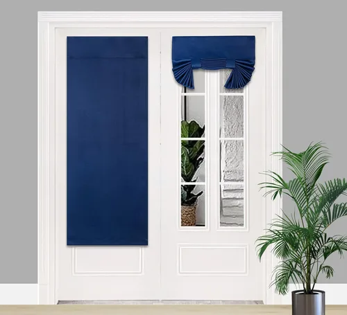 Vista 45 de PI Cortina Opaca para Puerta, Sombra de Privacidad que se Ata con Aislamiento Térmico, Cortina de Puerta Pequeña para Aula/Puerta Corredera/Puerta