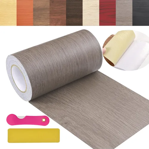 Vista 16 de Cinta de Reparación de Veta de Madera, 2.4 pulgadas X 32 pies Cinta Autoadhesiva de Color Madera para Mesas, Sillas, Zócalos, Puertas, Ventanas